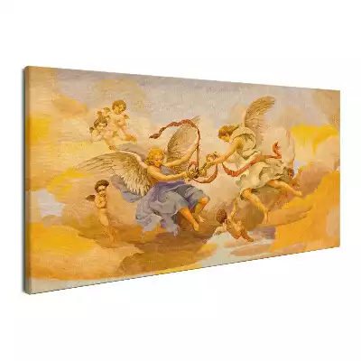 Obraz na płótnie Fresk Aniołowie z kluczami Świętego Piotra