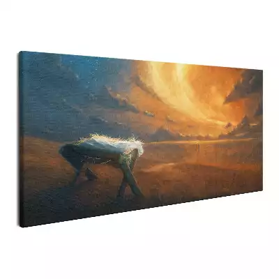 Obraz na płótnie Żłobek i Gwiazda Betlejemska