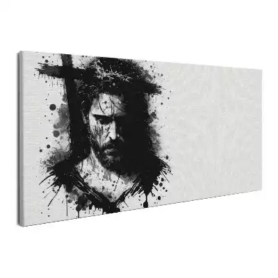 Obraz na płótnie Ilustracja Jezus w koronie cierniowej