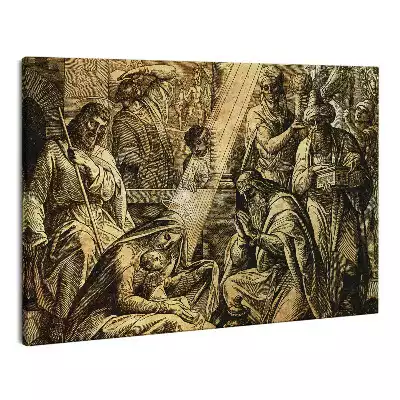 Zdjęcie na płótnie Jezus Matka Boża i trzej mędrcy