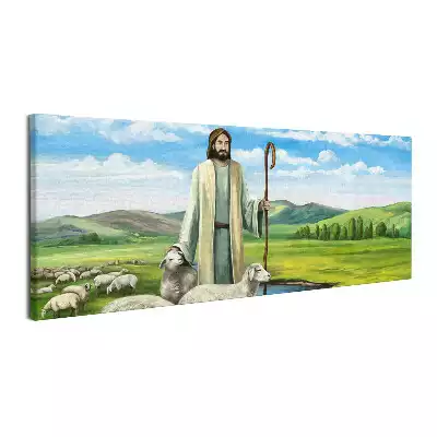 Obraz canvas Pan Jezus Dobry Pasterz Owce