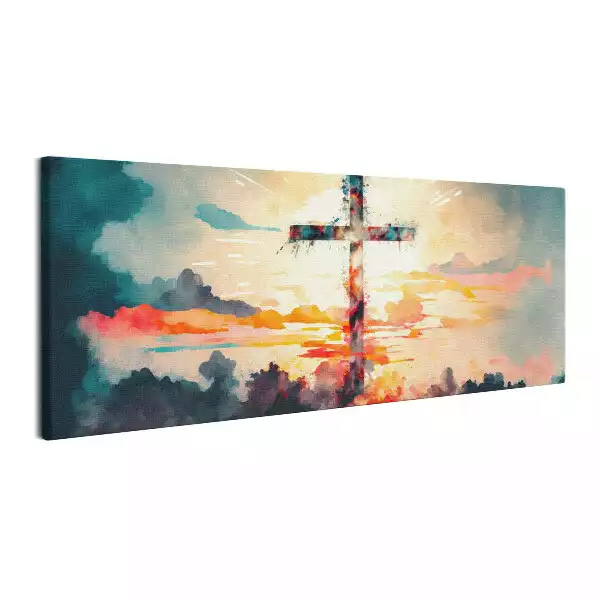 Obraz canvas Krzyż w światłości Religijne