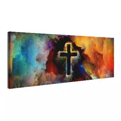 Obraz canvas Święty krzyż w kolorowych barwach
