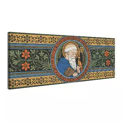 Obraz canvas Ilustracja Św. Benedykt z Nursji