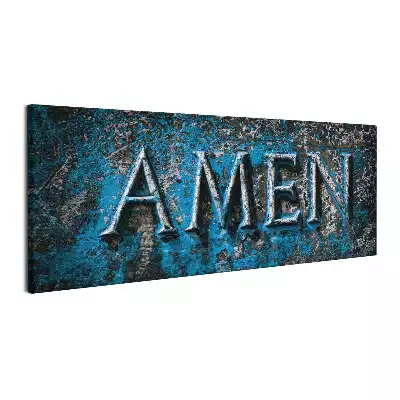 Obraz canvas Ozdobny napis Amen