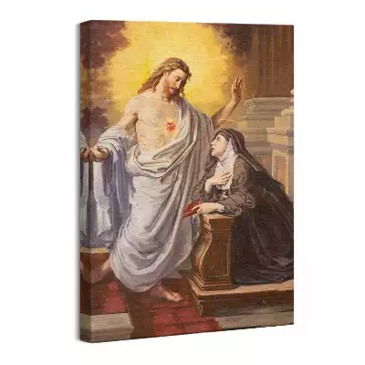 Obraz na płótnie Objawienie Serca Jezusowego św. Teresie z Avila