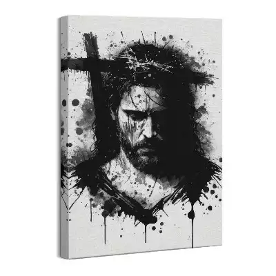 Obraz na płótnie Ilustracja Jezus w koronie cierniowej