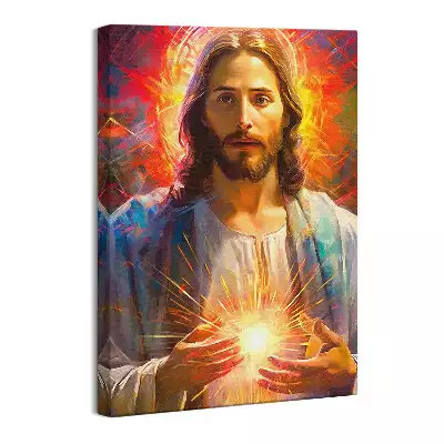 Obraz na płótnie Kolorowa Ilustracja Jezusa
