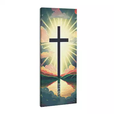 Obraz drukowany na płótnie Krzyż Światłość Religijny