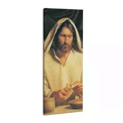Obraz drukowany na płótnie Chrystus Jezus Łamiący Chleb