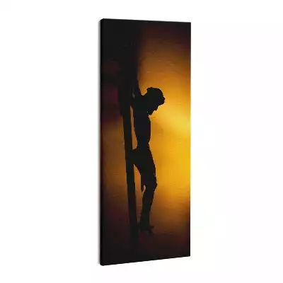 Obraz drukowany na płótnie Krzyż i Chrystus