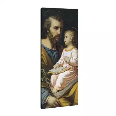 Obraz drukowany na płótnie Święty Józef i Dzieciątko Jezus