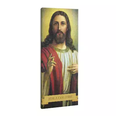 Obraz drukowany na płótnie Napis Jezu Ufam Tobie