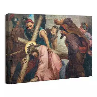 Obraz drukowany na płótnie Jezus Chrystus Droga Krzyżowa