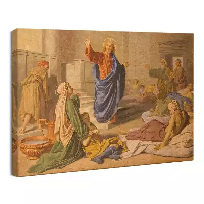Obraz drukowany na płótnie Jezus Uzdrowienie Cud