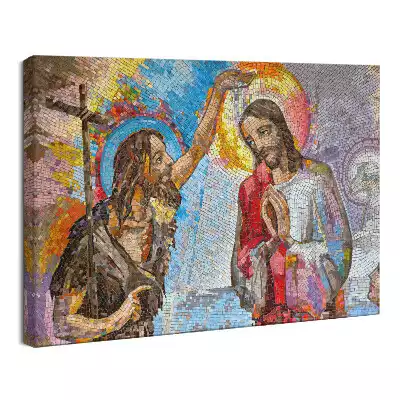 Obraz drukowany na płótnie Jan Chrzciciel Chrzest Jezusa