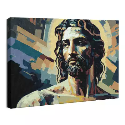 Obraz drukowany na płótnie Nowoczesny Portret Jezusa