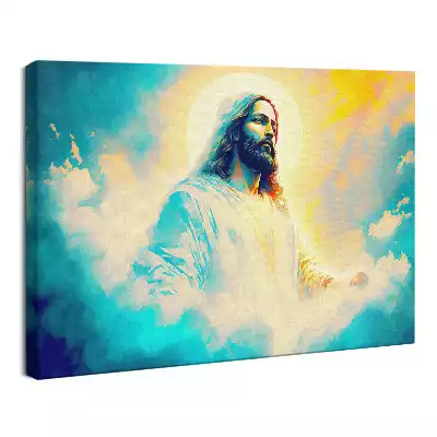 Obraz drukowany na płótnie Malowany Katolicki Jezus