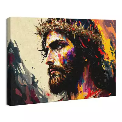 Obraz drukowany na płótnie Jezus W Koronie Cierniowej