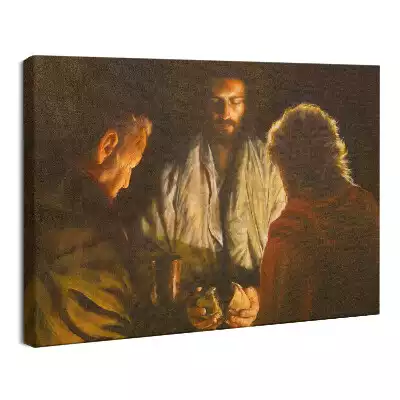 Obraz drukowany na płótnie Jezus i uczniowie Wieczerza