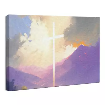 Obraz drukowany na płótnie Światłość wiary Krzyż