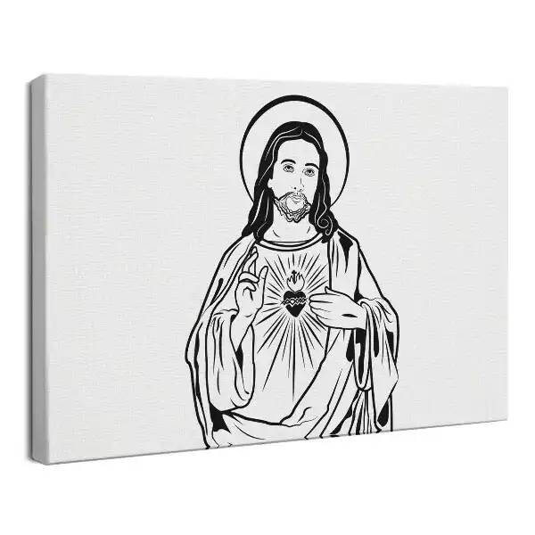 Obraz drukowany na płótnie Ilustracja Pan Jezus