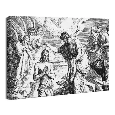 Obraz drukowany na płótnie Chrzest Święty Pana Jezusa