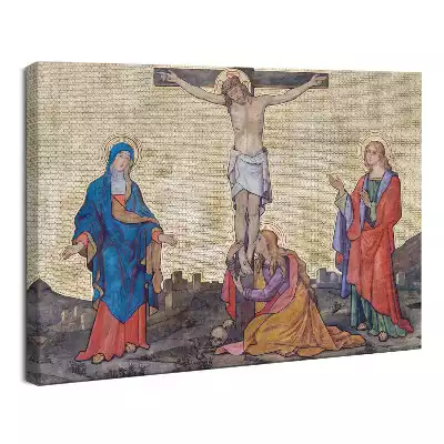 Obraz drukowany na płótnie Fresk Ukrzyżowanie Jezusa Chrystusa