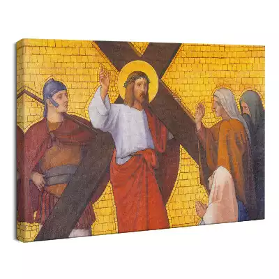 Obraz drukowany na płótnie Jezus spotyka kobiety jerozolimskie