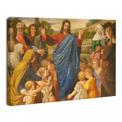 Obraz drukowany na płótnie Jezus Chrystus wśród dzieci