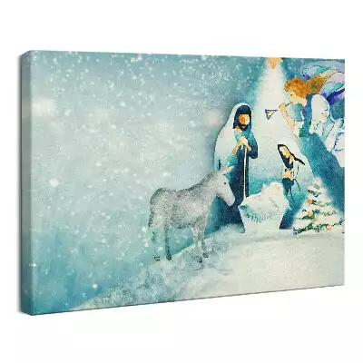 Obraz drukowany na płótnie Akwarela Boże Narodzenie