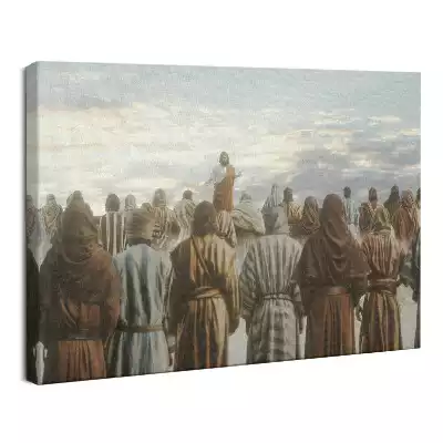 Obraz drukowany na płótnie Jezus Chrystus Kazanie na Górze