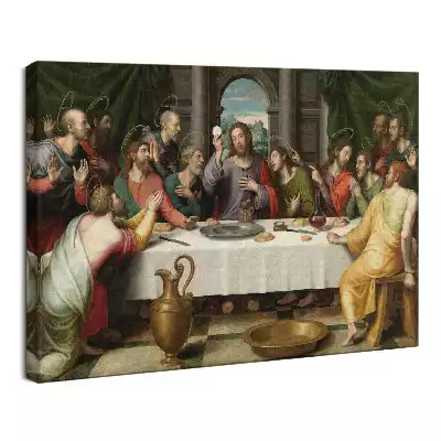 Obraz drukowany na płótnie Ostatnia wieczerza Jezusa i uczniów