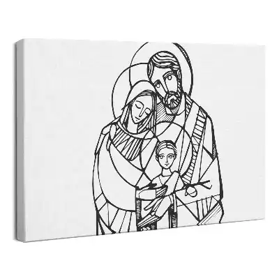 Obraz drukowany na płótnie Rysunek świętej Rodziny