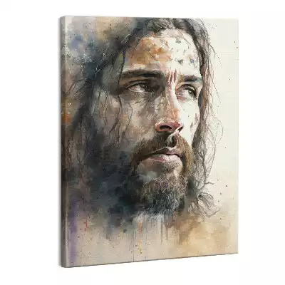Zdjęcie na płótnie Akwarela Portret Jezusa