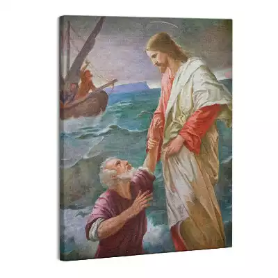 Zdjęcie na płótnie Jezus i Piotr Na Jeziorze