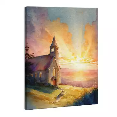 Zdjęcie na płótnie Kościół malowany widok