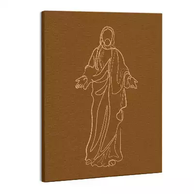 Zdjęcie na płótnie Line-art minimalistyczna grafika Jezusa