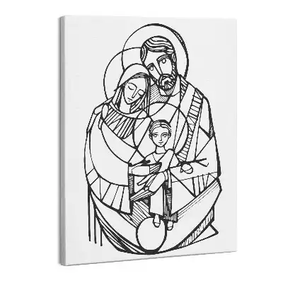 Zdjęcie na płótnie Rysunek świętej Rodziny