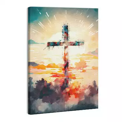 Obraz canvas Krzyż w światłości Religijne