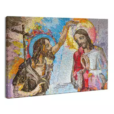 Obraz na płótnie abstrakcja Mozaika Chrzest Święty Jezusa Chrystusa
