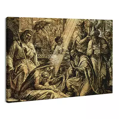 Obraz na płótnie Jezus Matka Boża i trzej mędrcy
