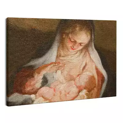 Obraz na płótnie abstrakcja Dziewica Maryja i Dzieciątko Jezus Boże Narodzenie