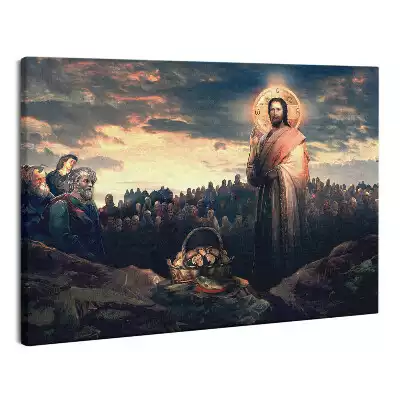 Obraz canvas Cud rozmnożenie ryb i chleba