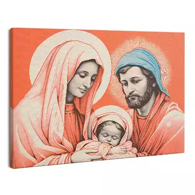 Obraz na płótnie Ilustracja świętej rodziny