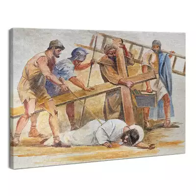 Zdjęcie na płótnie Jezus Upada Pod Krzyżem Droga