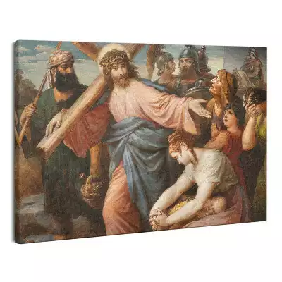 Obraz na płótnie abstrakcja Jezus spotyka kobiety z Jeruzalem