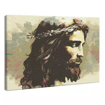 Obraz na płótnie abstrakcja Jezus Chrystus Malowany