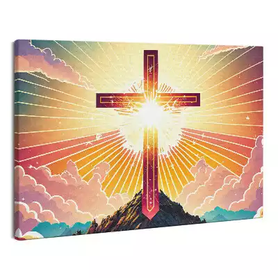 Foto obraz na płótnie Krzyż Chrześcijański motyw