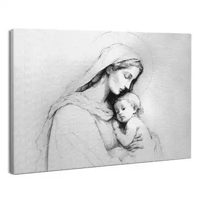 Zdjęcie na płótnie Maryja z dzieciątkiem Jezus szkic